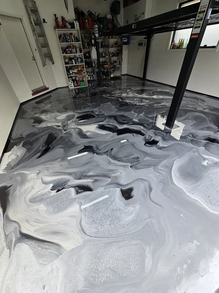 metallic epoxy garage floor